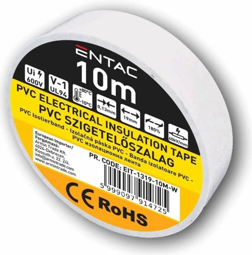 Entac μονωτική 0.13x19mm λευκό 10μ