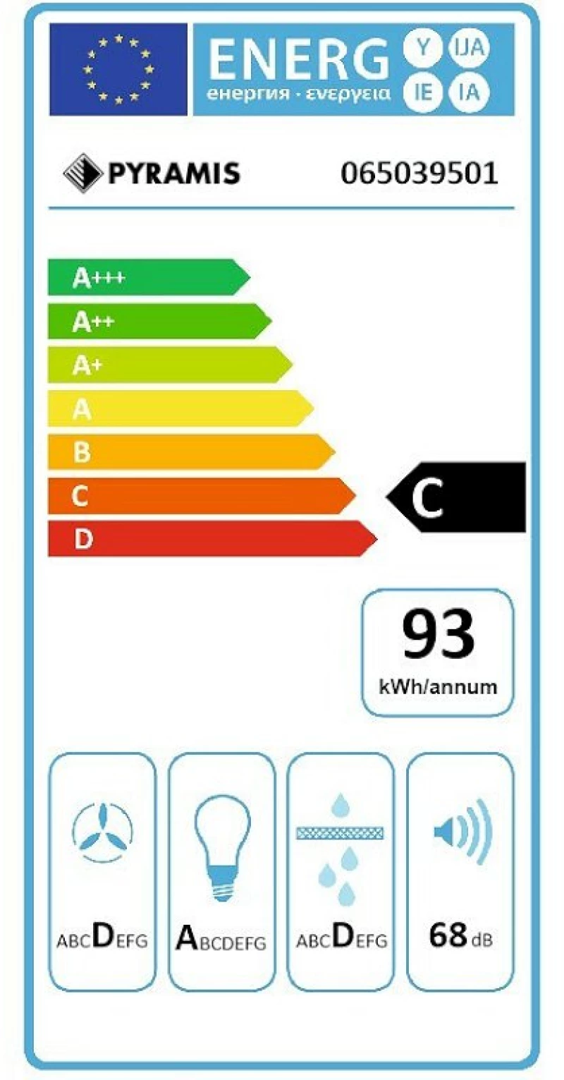 PYRAMIS VETRIO ΜΑΥΡΟ ΓΥΑΛΙ 90cm