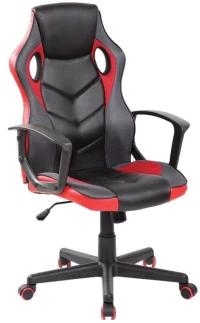 123378 BF7700 GAMING ΠΟΛΥΘΡΟΝΑ MESH, PU ΜΑΥΡΟ - ΚΟΚΚΙΝΟ 62x59x105/117cm