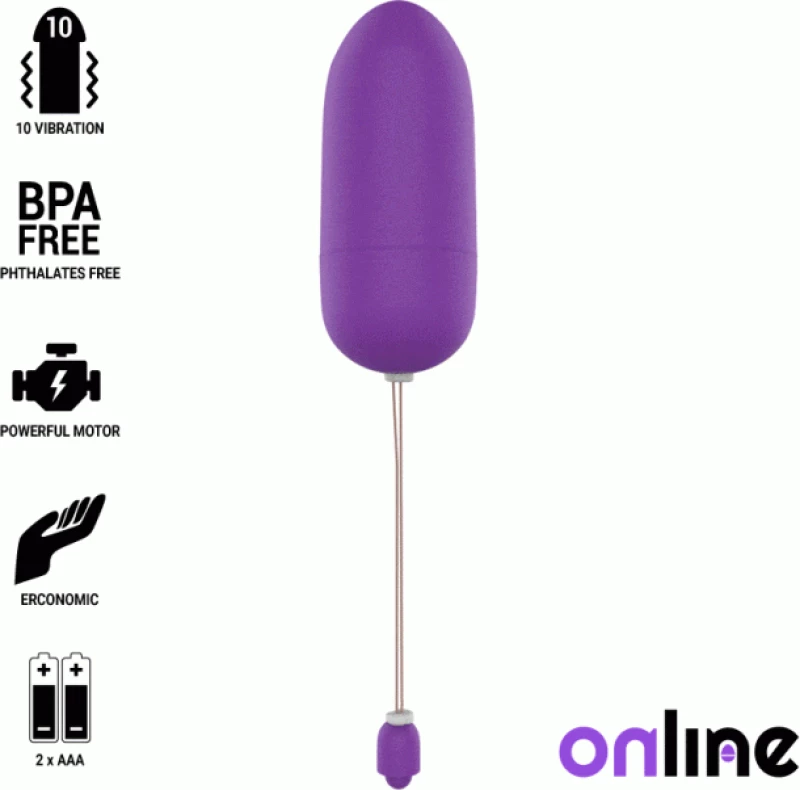 ONLINE WATERPROOF VIBRATING EGG - PURPLE