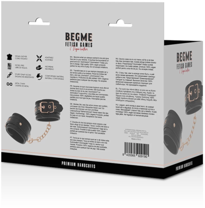 BEGME BLACK EDITION PREMIUM HANDCUFFS