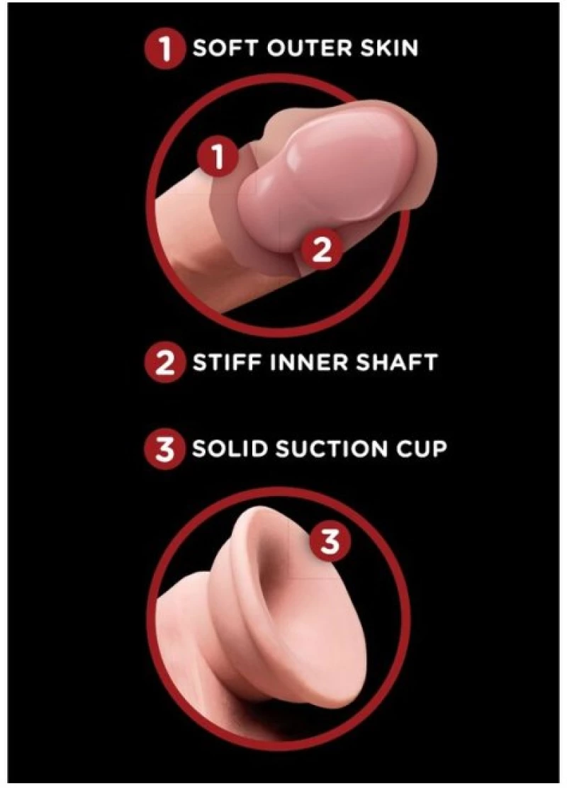 KING COCK PLUS 3D COCK SWINGING BALLS 20.3 CM