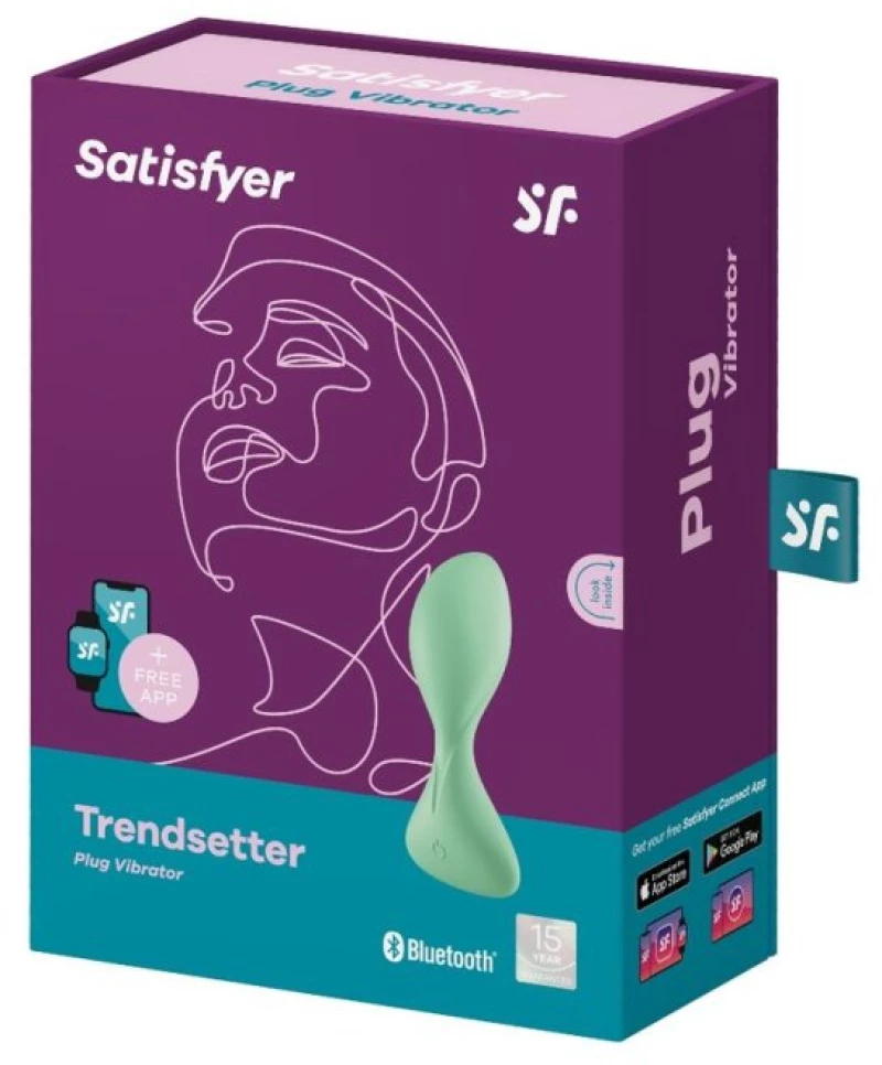 SATISFYER TRENDSETTER VIBRATING PLUG - GREEN