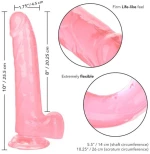 CALEX SIZE QUEEN DILDO - PINK 20.3 CM
