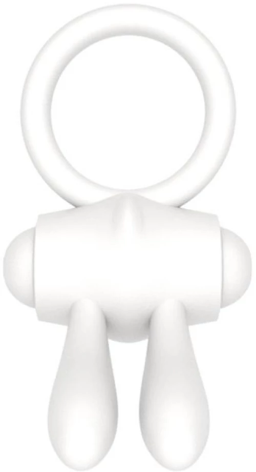Vibrating Cockring Power Clit White
