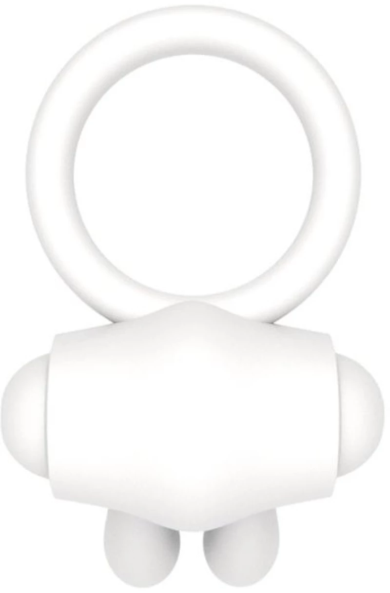 Vibrating Cockring Power Clit White