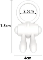 Vibrating Cockring Power Clit White