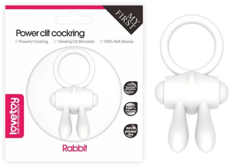 Vibrating Cockring Power Clit White