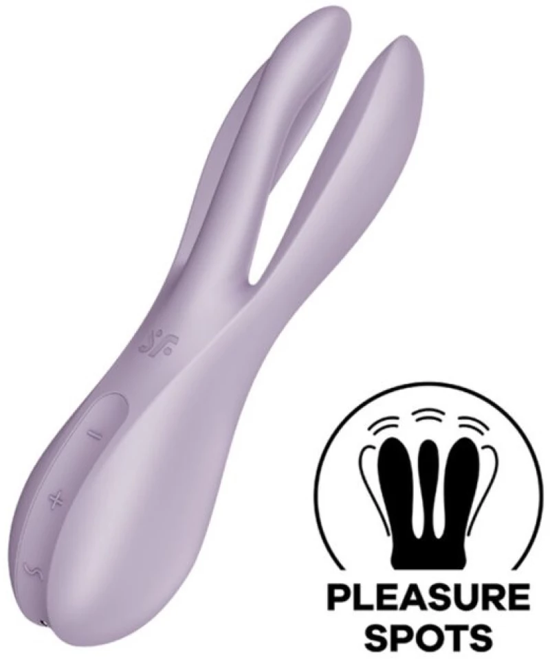ΔΟΝΗΤΗΣ SATISFYER THREESOME 2 VIBRATOR - VIOLET