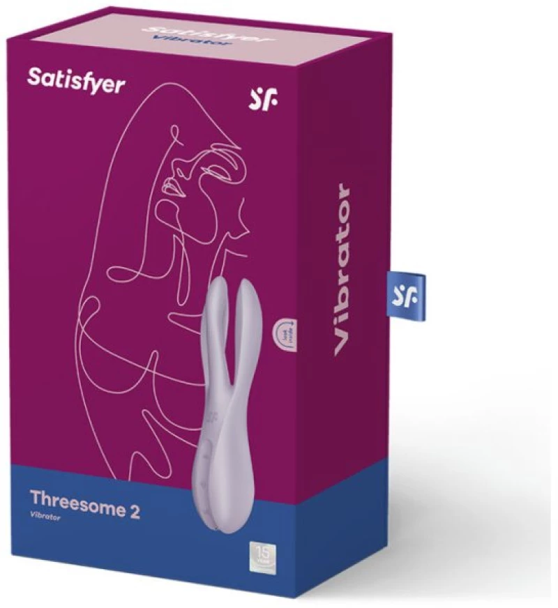 ΔΟΝΗΤΗΣ SATISFYER THREESOME 2 VIBRATOR - VIOLET