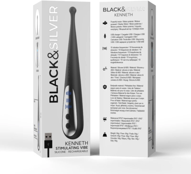 ΔΟΝΗΤΗΣ BLACK&SILVER KENNETH STIMULATING VIBE
