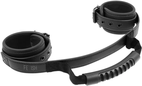 FETISH SUBMISSIVE CUFFS  WITH PULLER
