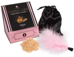 ΕΡΩΤΙΚΟ ΠΑΙΧΝΙΔΙ SECRETPLAY GOLDEN LIGHT KIT APHRODISIAC CHOCOLATE EDIBLE POWDER & FEATHER