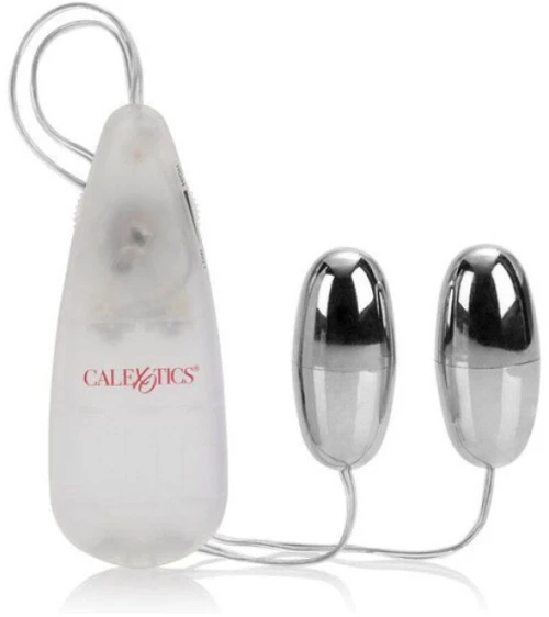 CALEX VIBRATING BULLETS SILVER  DUO