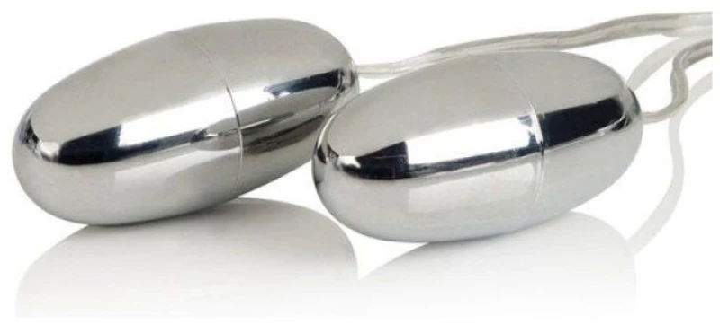 CALEX VIBRATING BULLETS SILVER  DUO