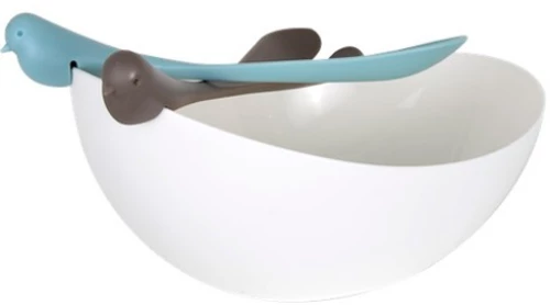 Σετ Σαλατιέρα Dream House με Κουτάλες Σερβιρίσματος Λευκή 23x12.5cm