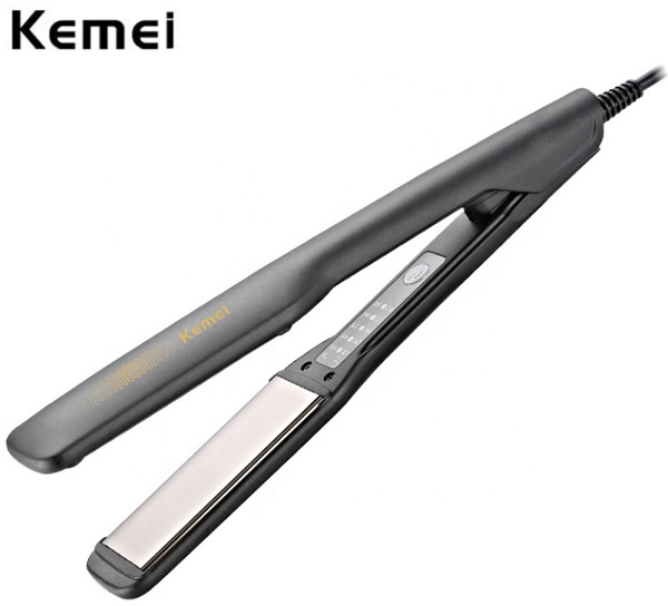 Kemei® Πρέσα Μαλλιών με Κεραμικές Πλάκες & Ρυθμιζόμενο Θερμοστάτη KM-2518