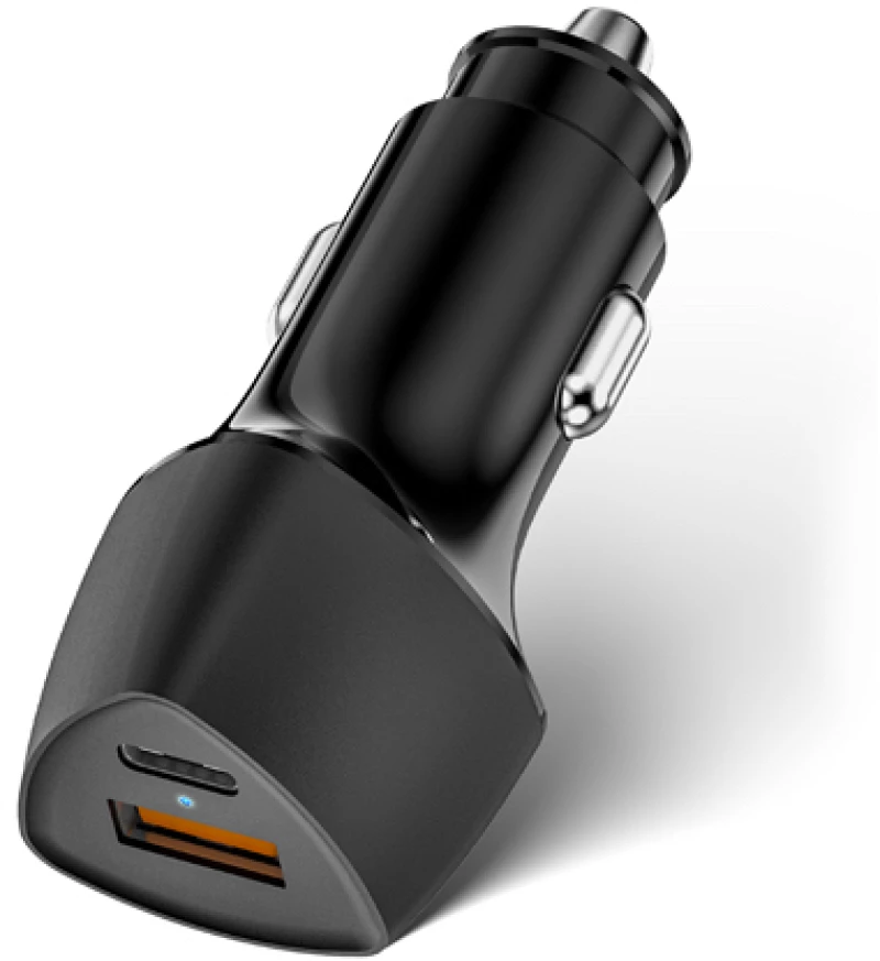 Φορτιστής Αυτοκινήτου Fast Charge με Δύο Εξόδους (USB & Type C) 38W CC50-1A1C Μαύρο