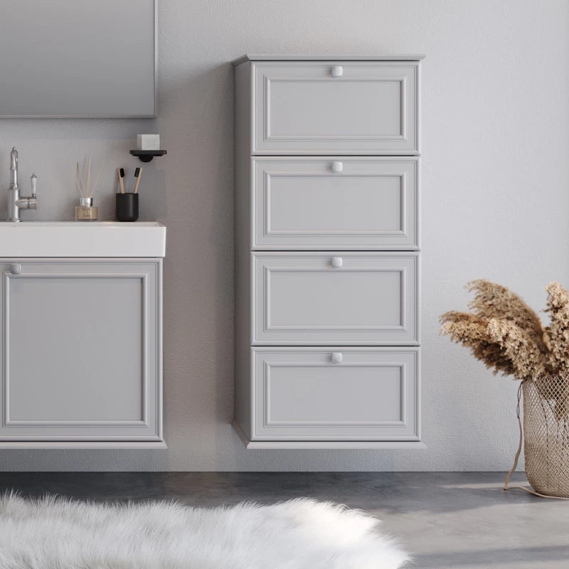 Στήλη STELLA Γκρι MDF 18mm Λάκα 54 3CSTE054GRM κρεμαστή 54x42x120