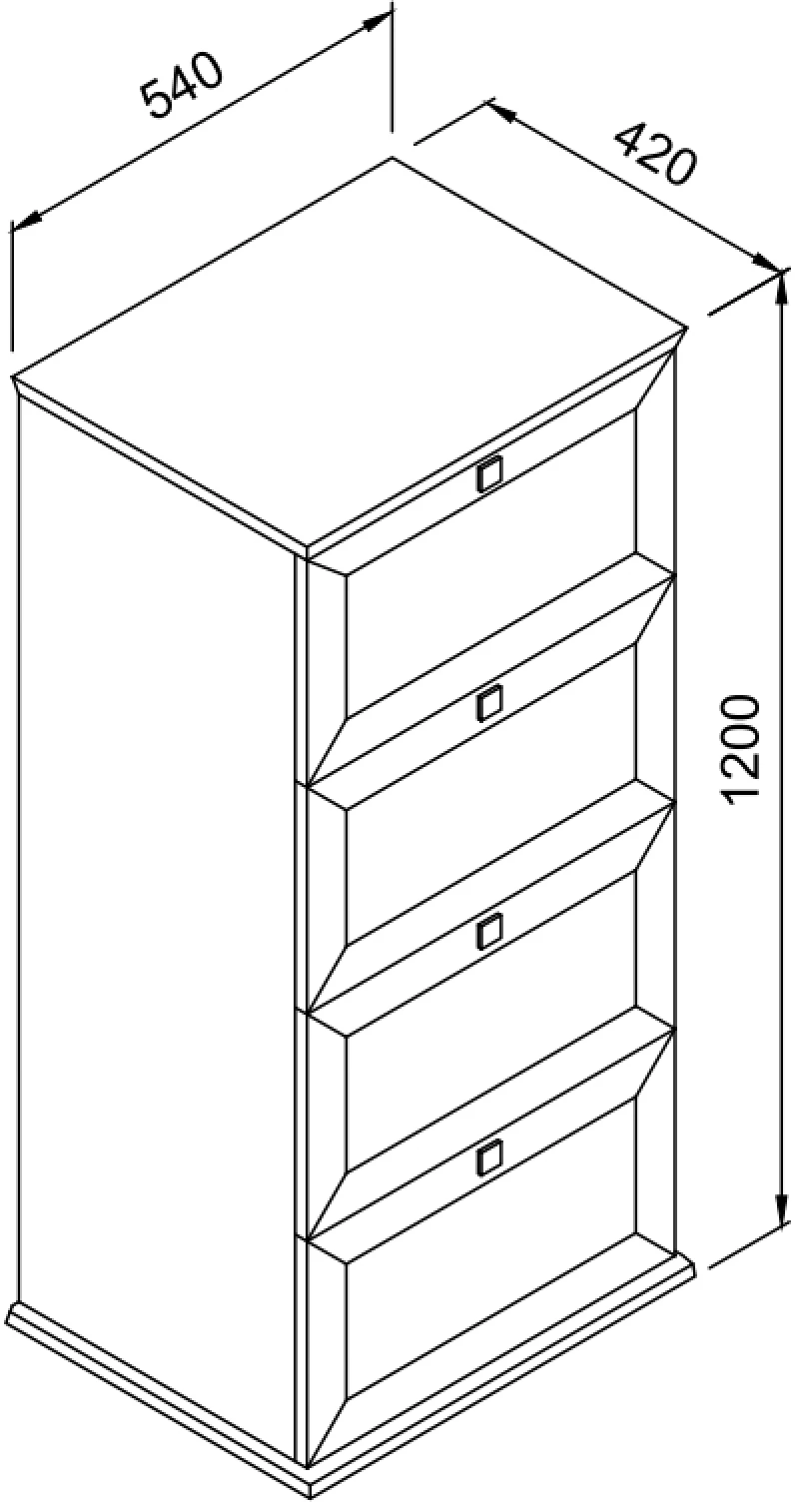 Στήλη STELLA Γκρι MDF 18mm Λάκα 54 3CSTE054GRM κρεμαστή 54x42x120