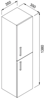 Στήλη SANTA Μπεζ MDF 18mm 35 3CSAN035BEM κρεμαστή 35x35x138