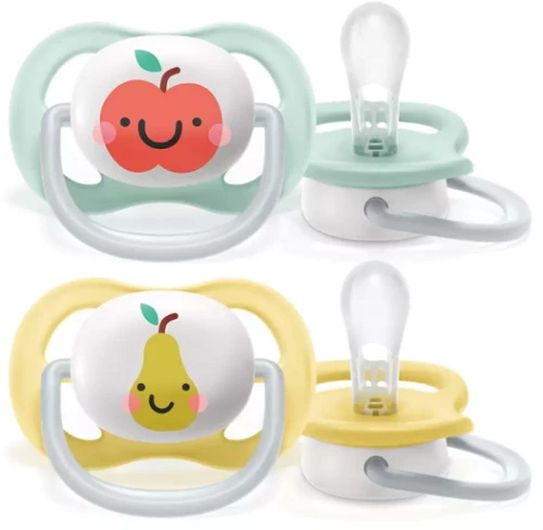 Philips Avent Πιπίλα Ultra Air, 0-6 μηνών+, Apple (2 τεμάχια)