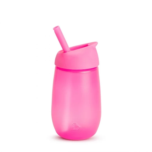 Munchkin Ποτήρι με Καλαμάκι Simple Clean Straw Cup Pink
