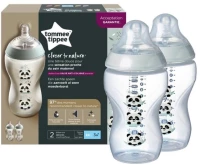 Tommee Tippee Μπιμπερό Closer to Nature 340ml Pip the Panda (2τμχ) 3m+