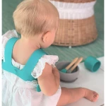 MinikOiOi Σαλιάρα Σιλικόνης Ελαστική Γκρι