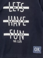 Funky Παιδική Μπλούζα Μακρυμάνικη Για Αγόρι Let's Have Fun, Μπλέ