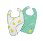 Baby To Love Σαλιάρα με Βέλκρο σετ 2τμχ Happy Lemon