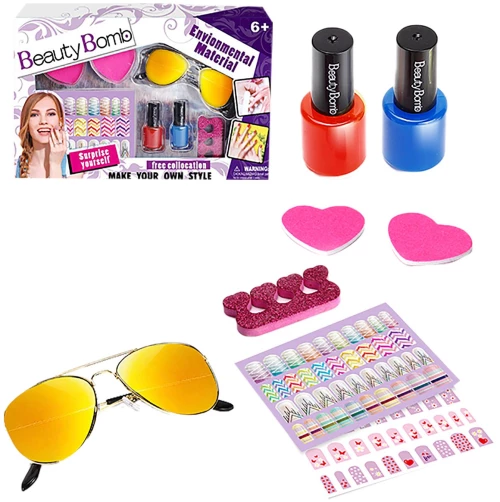 ΚΟΥΤΙ ΝΥΧΙΩΝ BEAUTY BOMB & ΓΥΑΛΙΑ ΗΛΙΟΥ 33x20x4cm ToyMarkt 971130