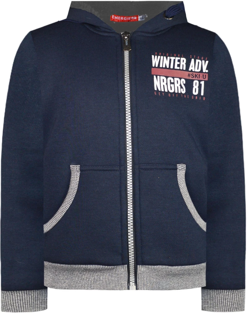 Ζακέτα φούτερ ''Winter Adv.'' μπλε (Μπλε)