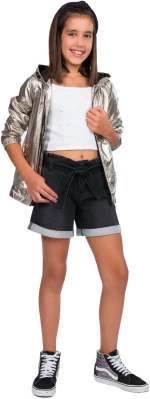 Τζιν σορτς "Black Denim" μαύρο (Μαύρο)