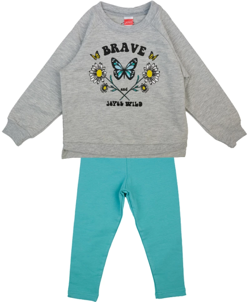 Σετ κολάν εποχιακό "Brave & wild" γκρι μελανζέ (Γκρι μελανζέ)