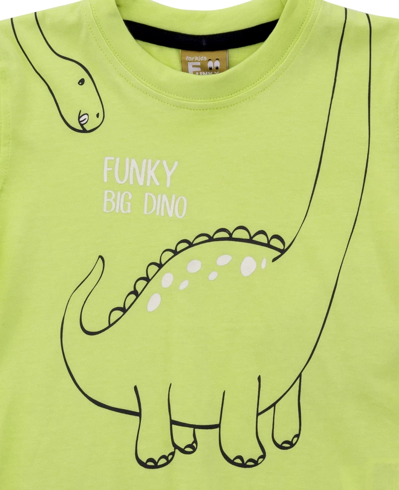 Μπλούζα "Funky big dino" λαχανί (Λαχανί)
