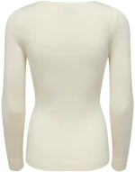 Πουλόβερ "V-neck" εκρού (Εκρού)