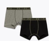 Boxer σετ 2τμχ "Simple" μελανζέ (Γκρι μελανζέ)
