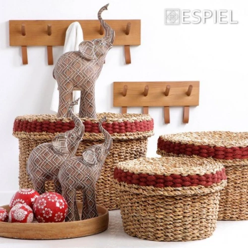 Διακοσμητικό "Ελέφαντας" Polyresin Μπεζ 18.5x9.5x35Εκ