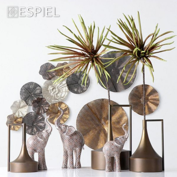 Διακοσμητικό "Ελέφαντας" Polyresin Μπεζ 18.5x9.5x35Εκ