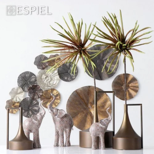 Διακοσμητικό "Ελέφαντας" Polyresin Μπεζ 18.5x9.5x35Εκ