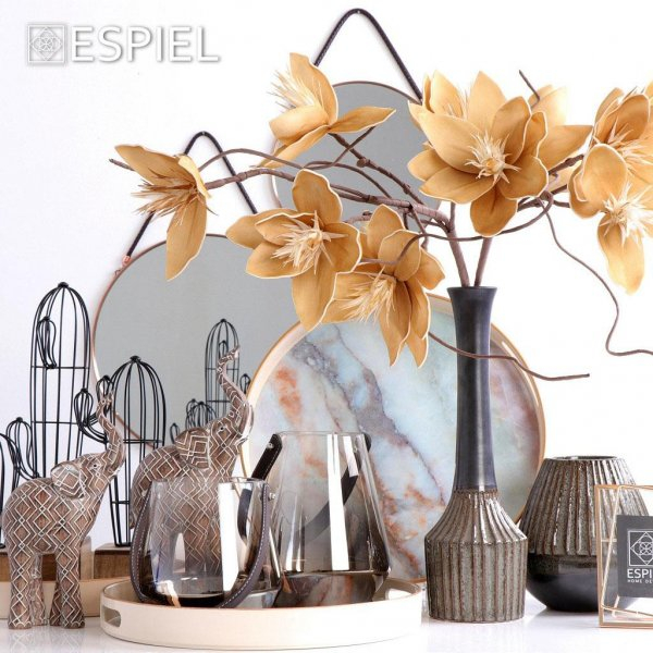 Διακοσμητικό "Ελέφαντας" Polyresin Μπεζ 18.5x9.5x35Εκ