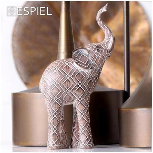 Διακοσμητικό "Ελέφαντας" Polyresin Μπεζ 18.5x9.5x35Εκ