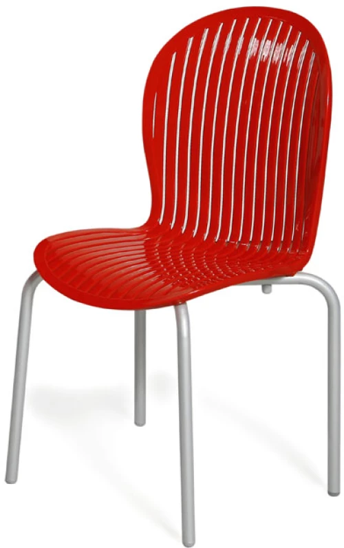 Καρέκλα "PERI TEAK" Κόκκινη 55x55x88εκ