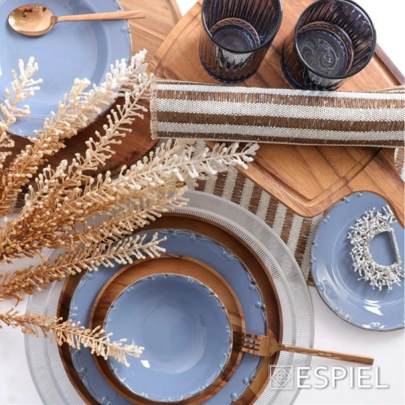 Τραβ΄έρσα Καφέ-Μπεζ Ριγέ 30x180εκ Espiel