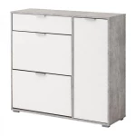 Παπουτσοθήκη Arco 2 Γκρι Concrete Λευκό 102x33x94.5Εκ Fylliana