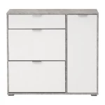 Παπουτσοθήκη Arco 2 Γκρι Concrete Λευκό 102x33x94.5Εκ Fylliana