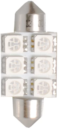 M-tech ΛΑΜΠΑΚΙΑ ΠΛΑΦΟΝΙΕΡΑΣ C5W/C10W 12V 1,44W SV8,5 36mm PREMIUM LED 6xSMD5050 ΜΠΛΕ M-TECH - 1 ΤΕΜ. L052B/MT