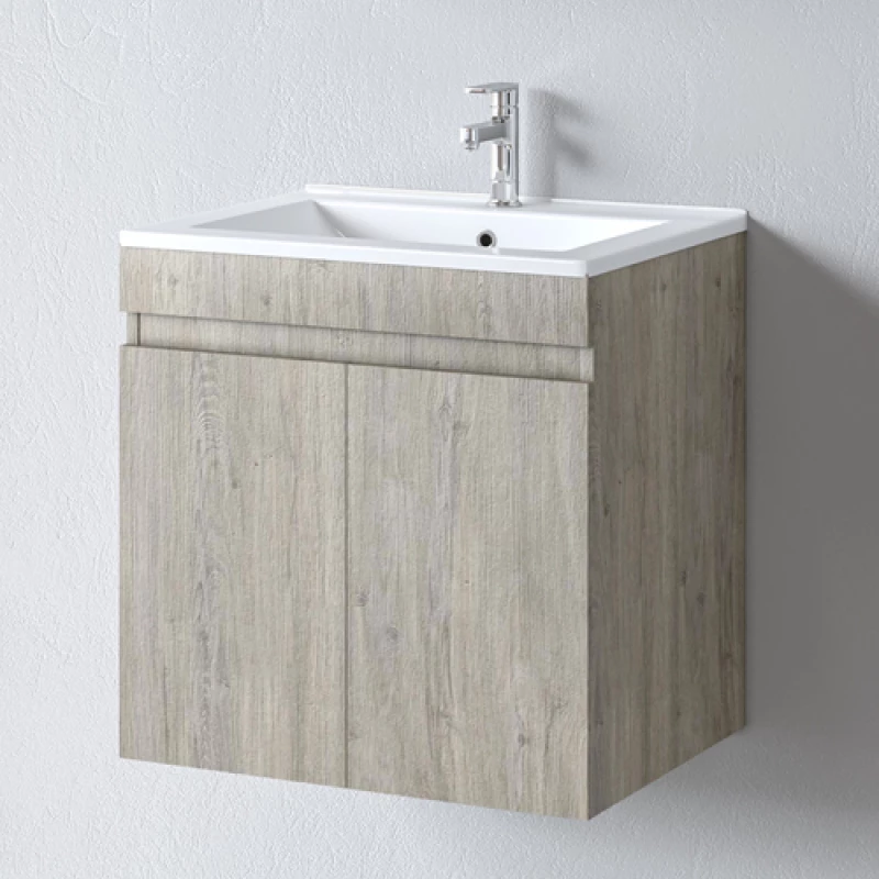Omega 60 Beige Oak - Βάση Επίπλου Με Νιπτήρα (60x45)