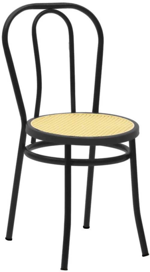 338860 ΚΑΡΕΚΛΑ ΒΙΕΝΝΗΣ PAKOWORLD PE RATTAN ΜΠΕΖ-ΜΕΤΑΛΛΟ ΜΑΥΡΟ GLOSS